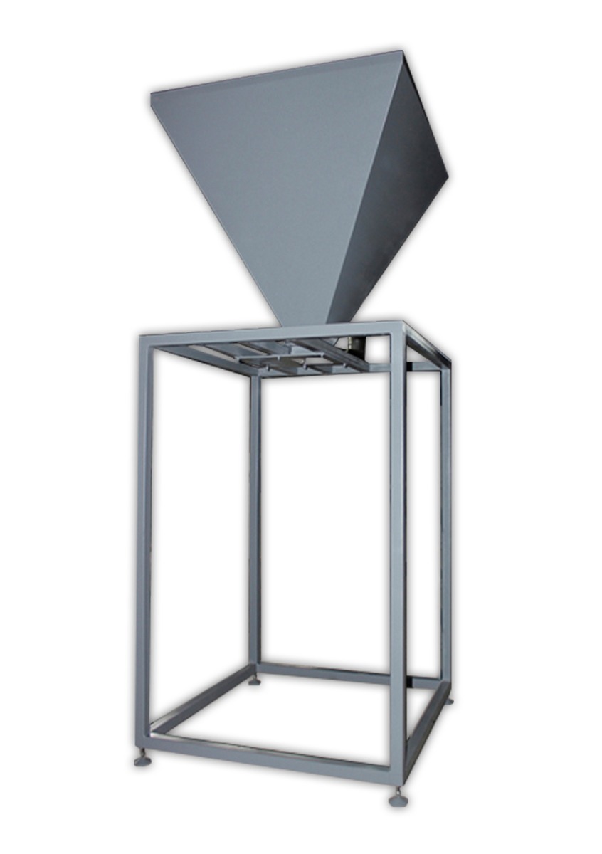 Storage hopper for uniform feeding of bulk materials into the dispenser